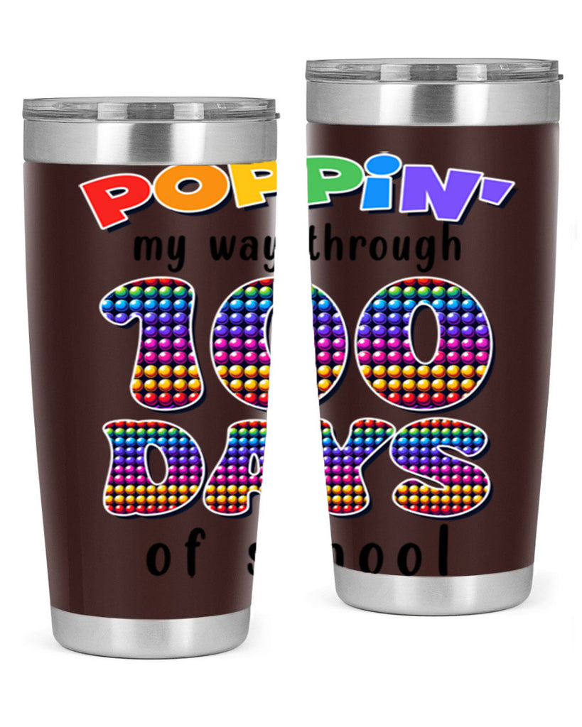 Poppin My Way Through 100 53#- 100 days of school- Tumbler