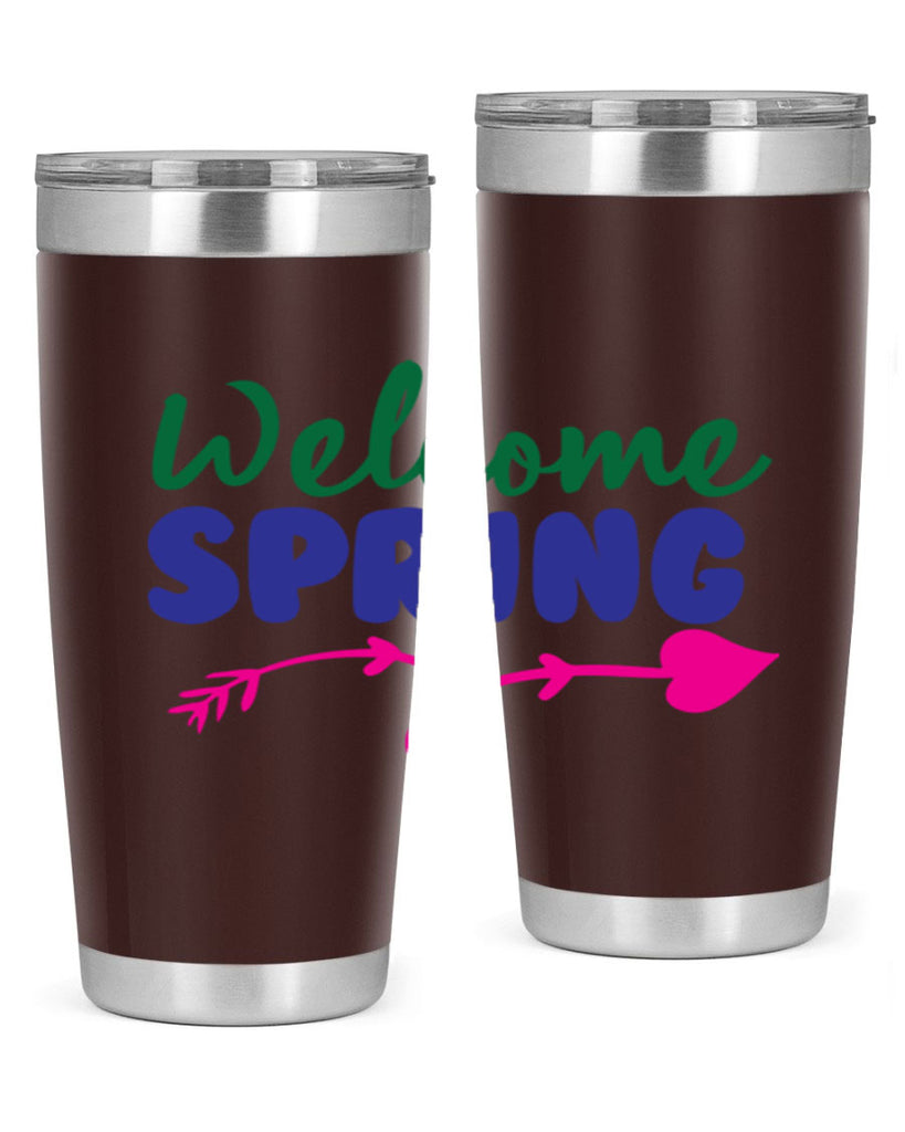 Welcome Spring 581#- spring- Tumbler