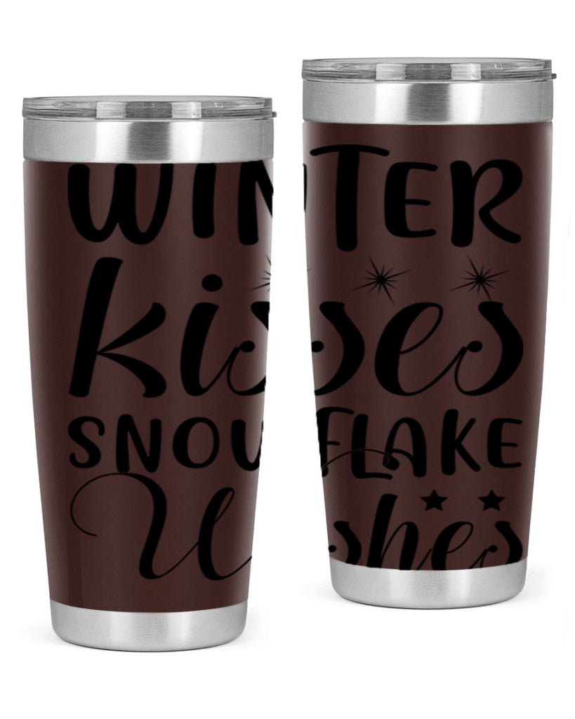 Winter Kisses Snowflake Wishes 561#- winter- Tumbler