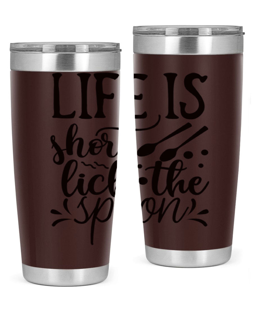 life is short lick the spoon 23#- kitchen- Tumbler