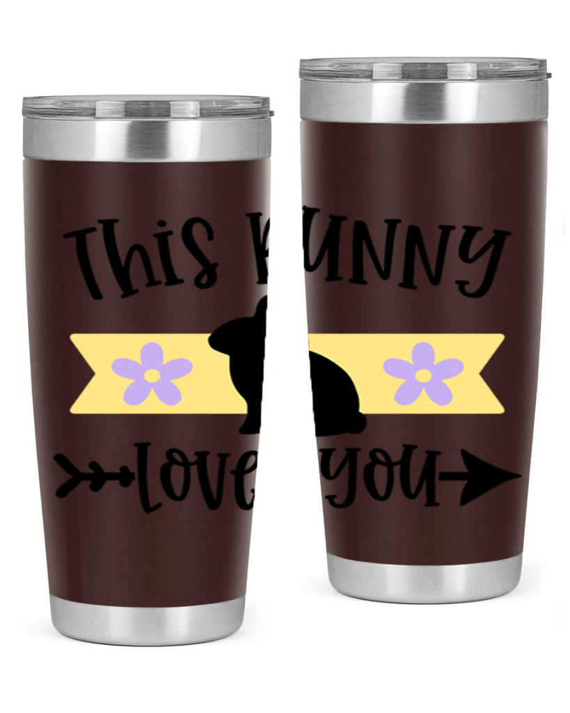 this bunny loves you 10#- easter- Tumbler