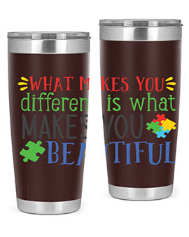 what makes you different is what makes you beautiful Style 3#- autism- Tumbler