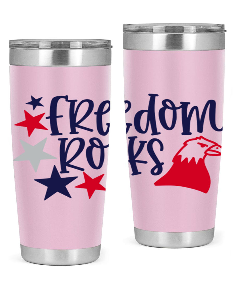 Freedom Rocks Style 148#- Fourt Of July- Tumbler