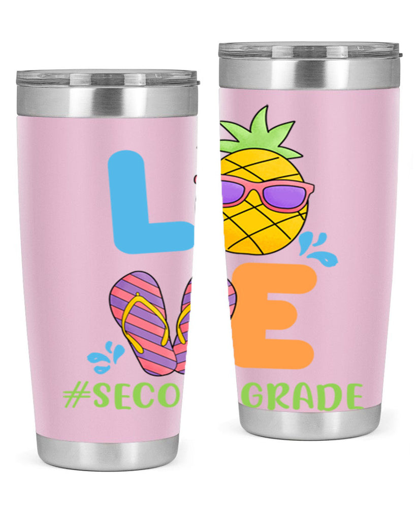 LOVE 2nd Grade Summer Pineapple 17#- second grade- Tumbler