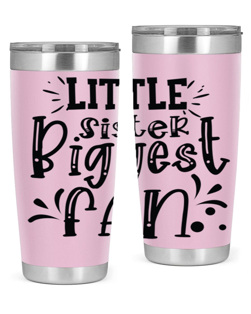 Little Sister Biggest Fan 2055#- baseball- Tumbler