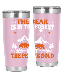 The bear is in the forest, but the pelt is soldd 31#- Bears- Tumbler