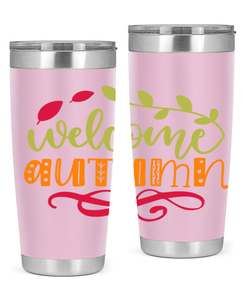 Welcome Autumn 629#- fall- Tumbler