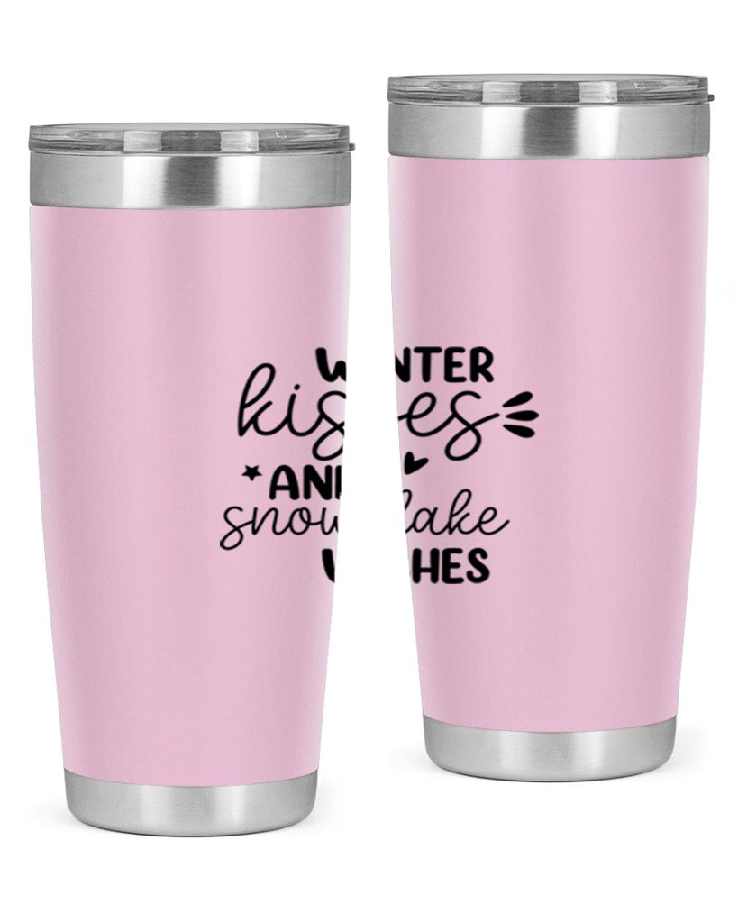 Winter Kisses And Snowflake Wishes 516#- winter- Tumbler