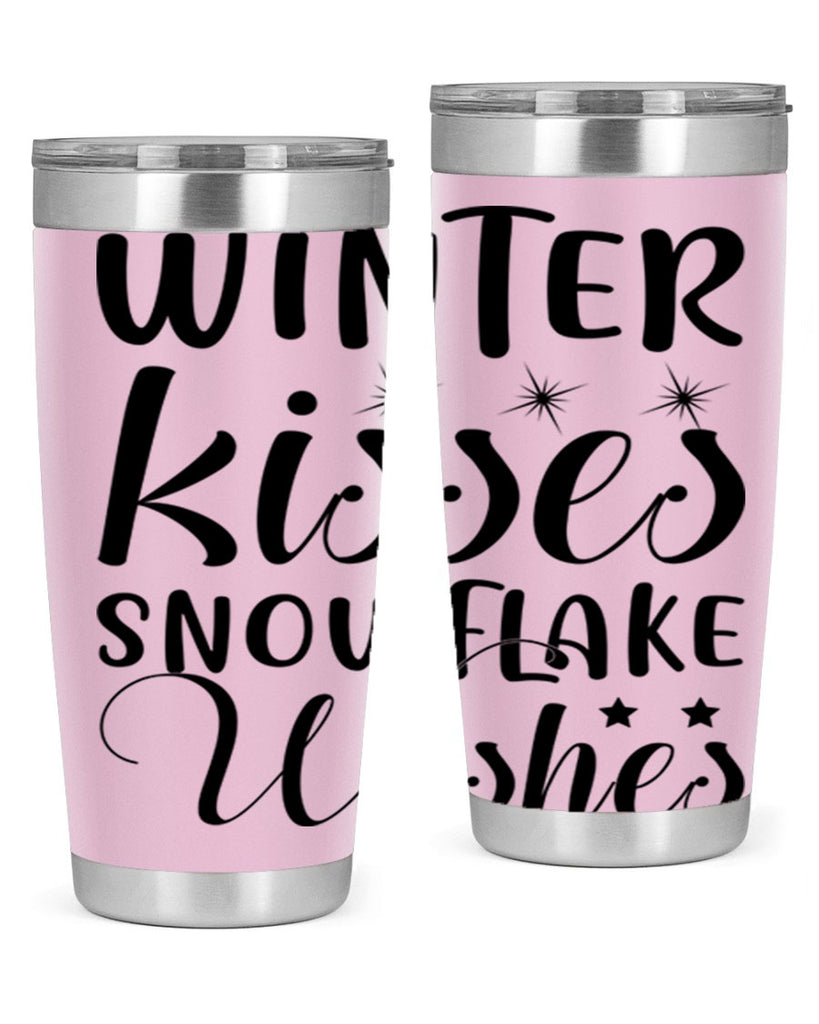 Winter Kisses Snowflake Wishes 561#- winter- Tumbler