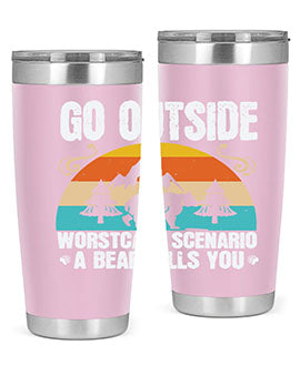 go outside worst case scenario a bear kills you  54#- Bears- Tumbler