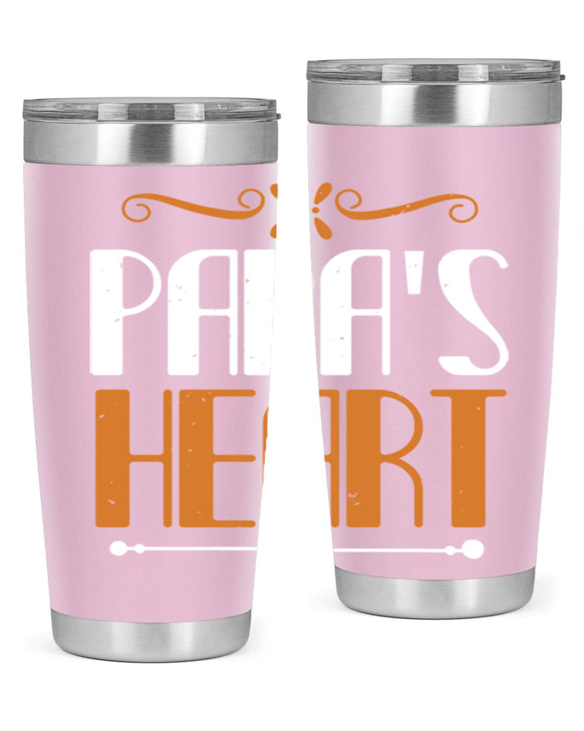 papas heart 13#- grandpa - papa- Tumbler