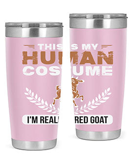 this is my human costume im really a red goat Style 1#- goat- Tumbler