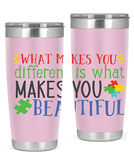 what makes you different is what makes you beautiful Style 3#- autism- Tumbler