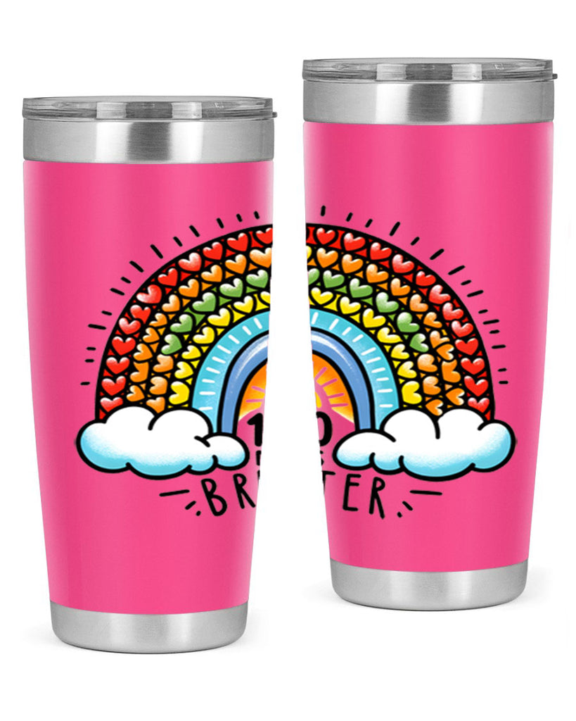 100 Days Brighter PNG 29#- 100 days of school- Tumbler