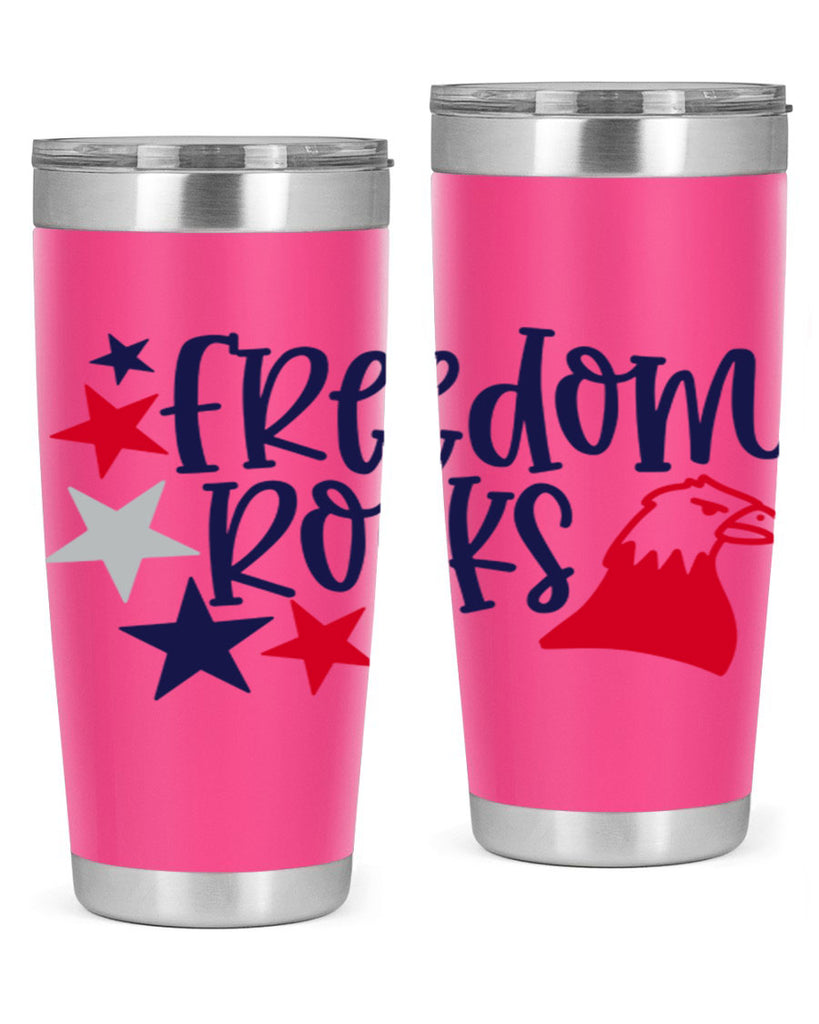 Freedom Rocks Style 148#- Fourt Of July- Tumbler