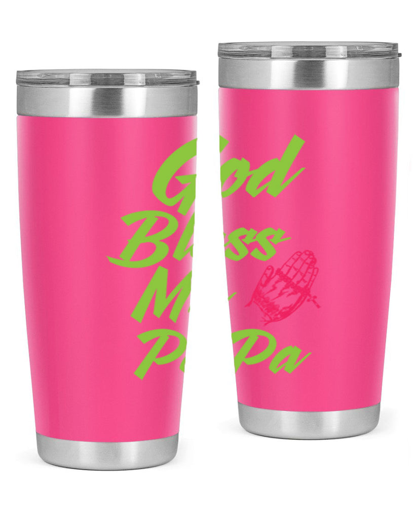 God Bless Papa 107#- grandpa - papa- Tumbler