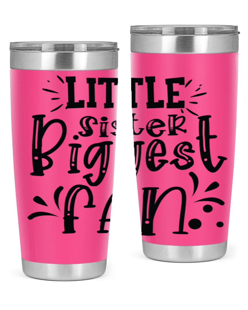 Little Sister Biggest Fan 2055#- baseball- Tumbler