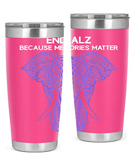 Purple Elephant Alzheimer Awareness 211#- alzheimers- Tumbler
