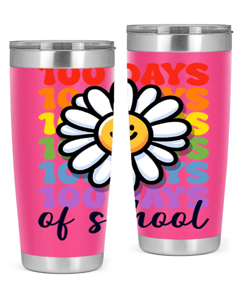 Retro Flower 100 Days Of 56#- 100 days of school- Tumbler