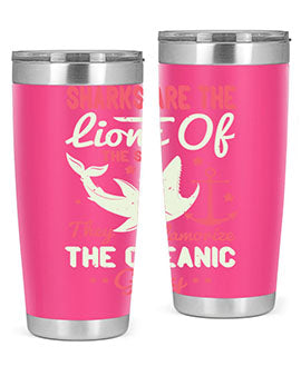 Sharks are the lions of the seaThey glamorize the oceanic glory Style 28#- shark  fish- Tumbler