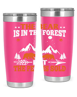 The bear is in the forest, but the pelt is soldd 31#- Bears- Tumbler