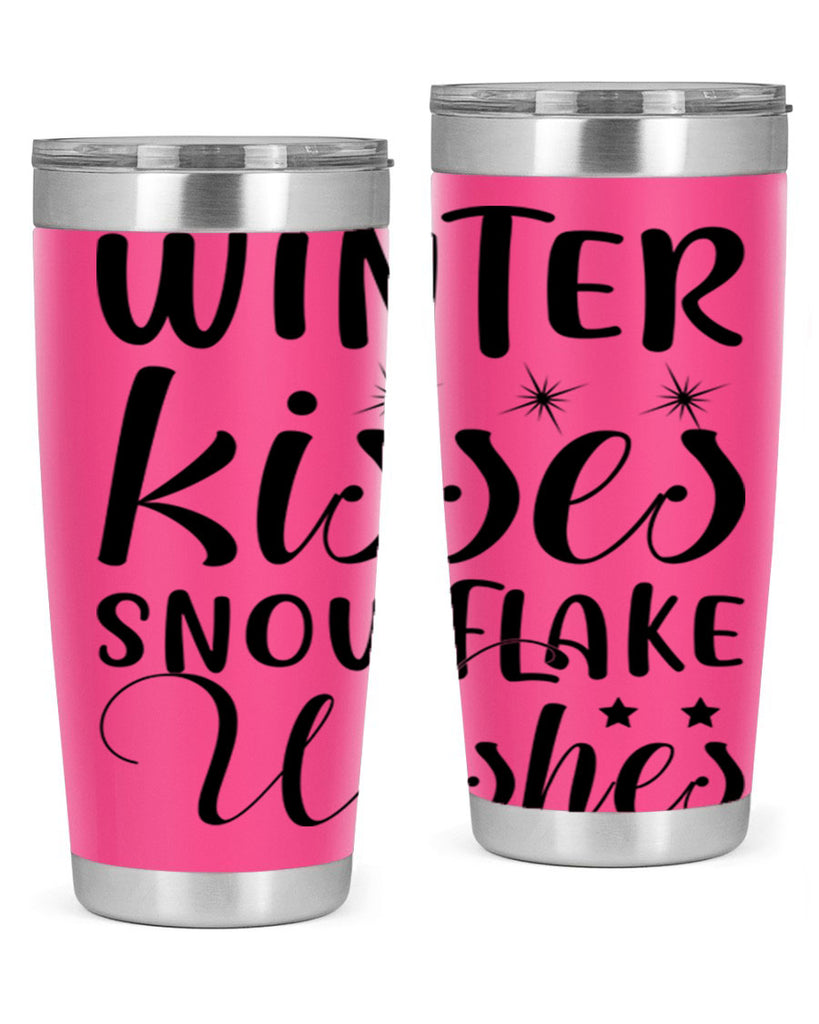 Winter Kisses Snowflake Wishes 561#- winter- Tumbler