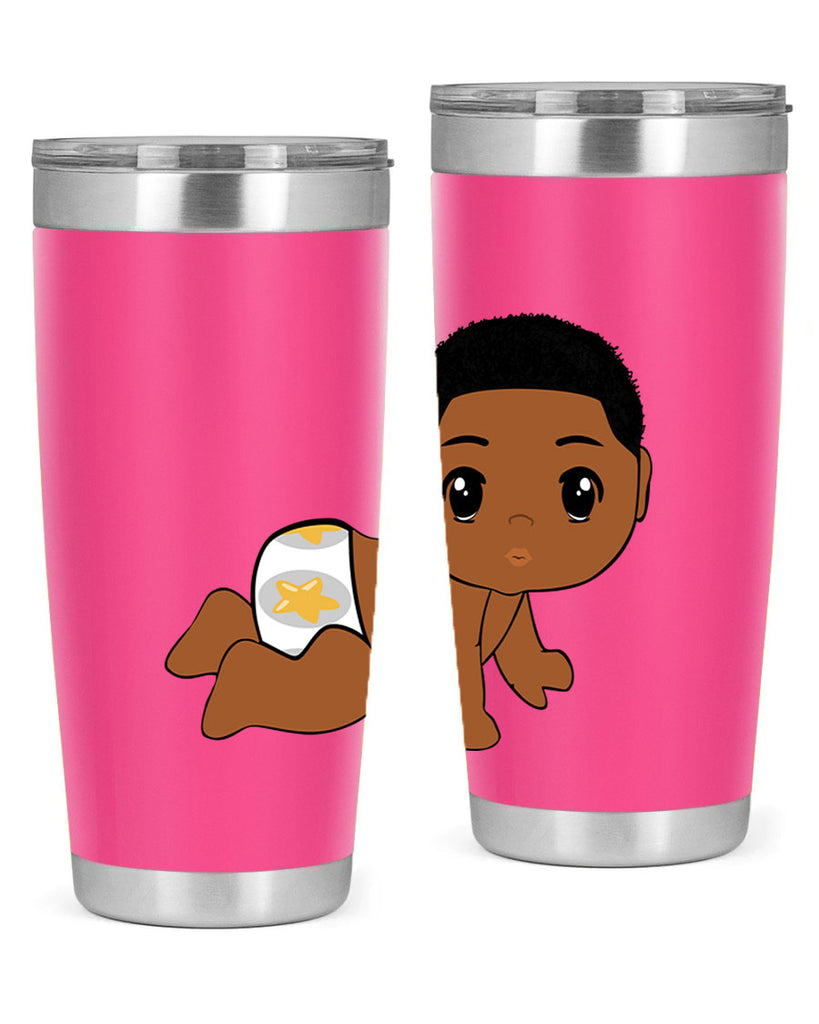 black baby boy 3#- black men - boys- tumbler