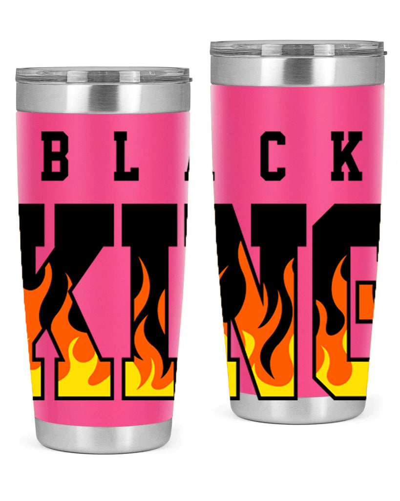 black king flames 232#- black words phrases- Cotton Tank