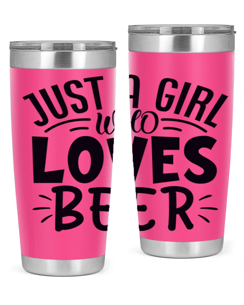 just a girl who loves beer 125#- beer- Tumbler