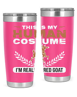 this is my human costume im really a red goat Style 1#- goat- Tumbler