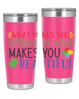 what makes you different is what makes you beautiful Style 3#- autism- Tumbler