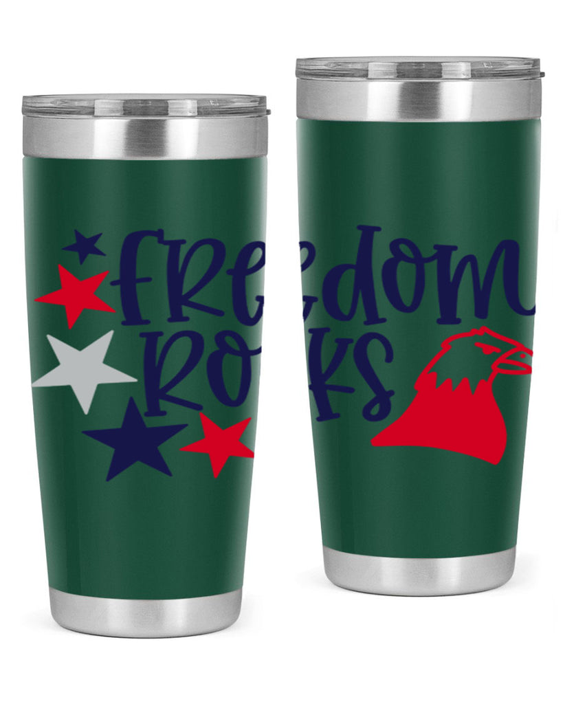 Freedom Rocks Style 148#- Fourt Of July- Tumbler