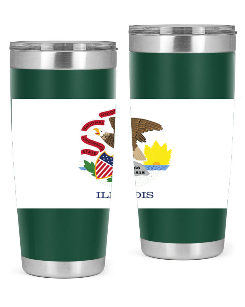 Illinois 39#- Us Flags- Tumbler
