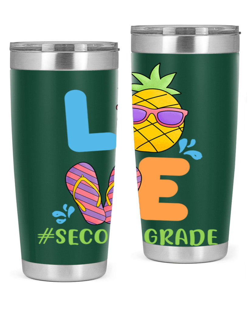 LOVE 2nd Grade Summer Pineapple 17#- second grade- Tumbler