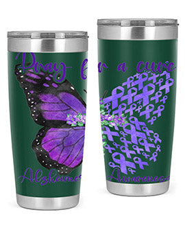 Pray For A Cure AlzheimerS Awareness 208#- alzheimers- Tumbler