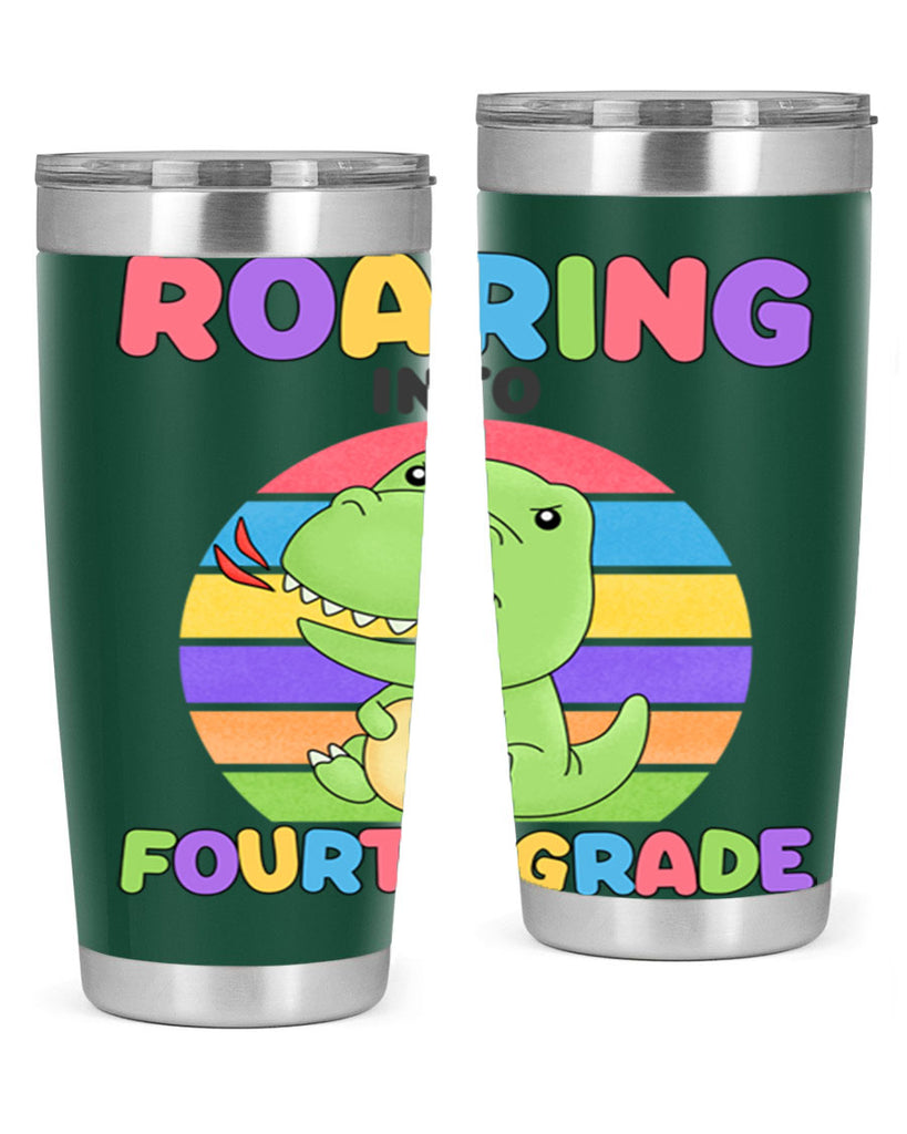 Roaring to 4th Grade Trex 24#- 4th  grade- Tumbler