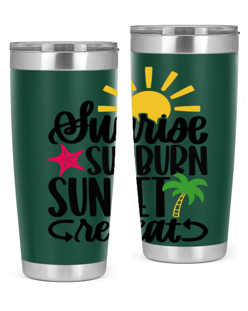Sunrise Sunburn Sunset Repeat Style 16#- summer- Tumbler