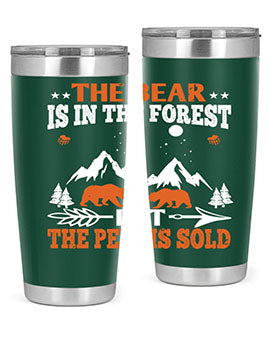 The bear is in the forest, but the pelt is soldd 31#- Bears- Tumbler
