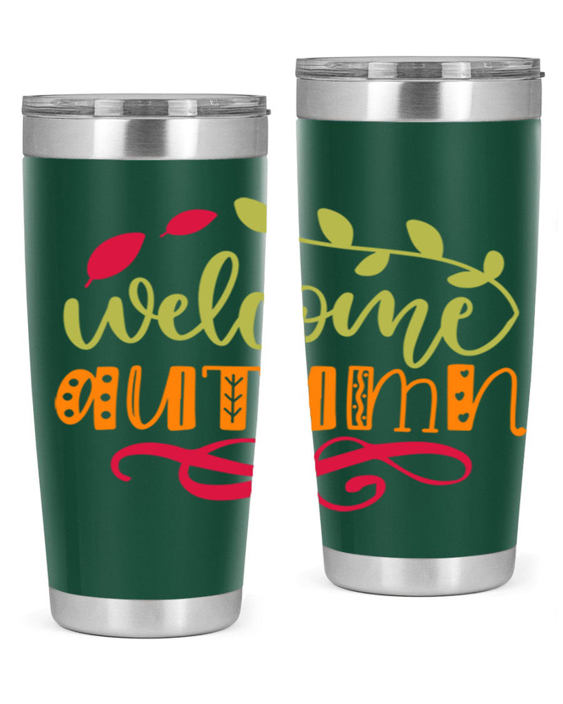Welcome Autumn 629#- fall- Tumbler