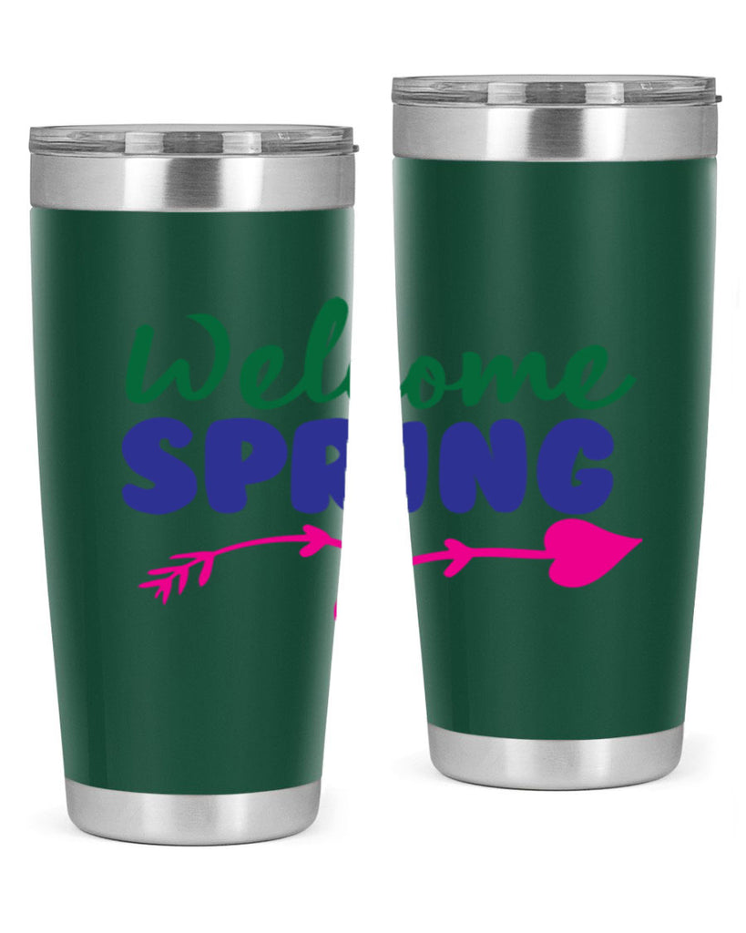 Welcome Spring 581#- spring- Tumbler