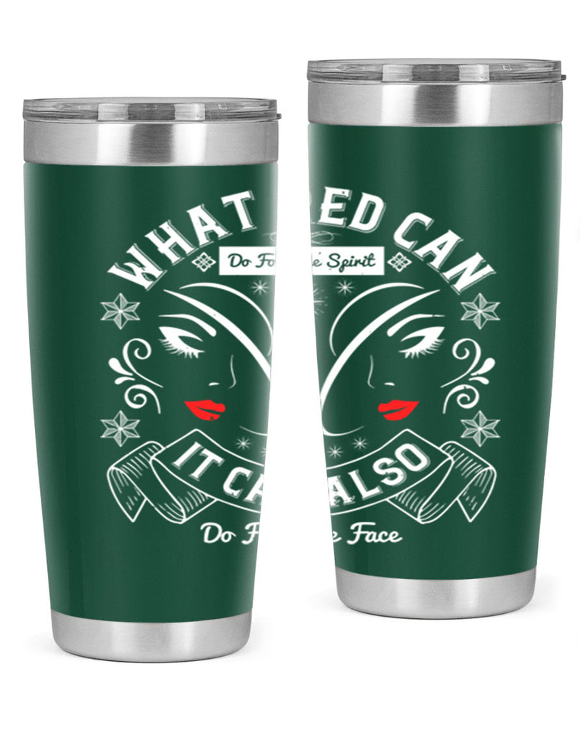 What red can do for the spirit it can also do for the face Style 175#- make up- Tumbler