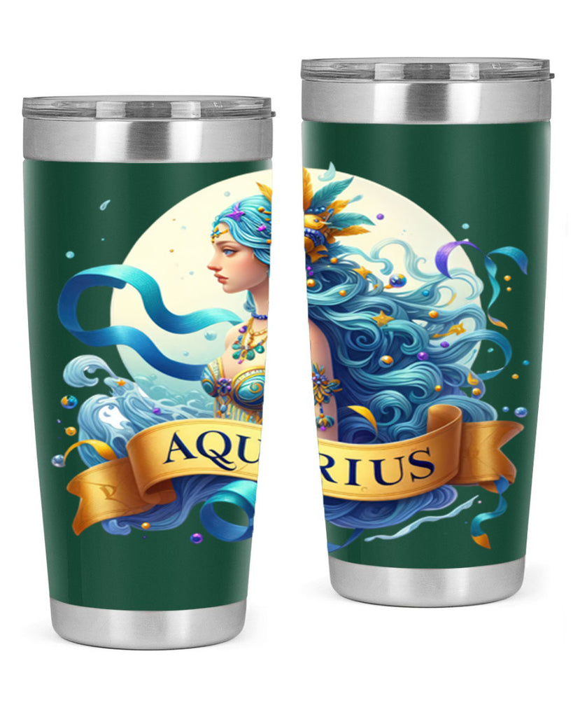 aquarius 84#- zodiac- Tumbler