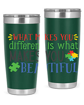 what makes you different is what makes you beautiful Style 3#- autism- Tumbler