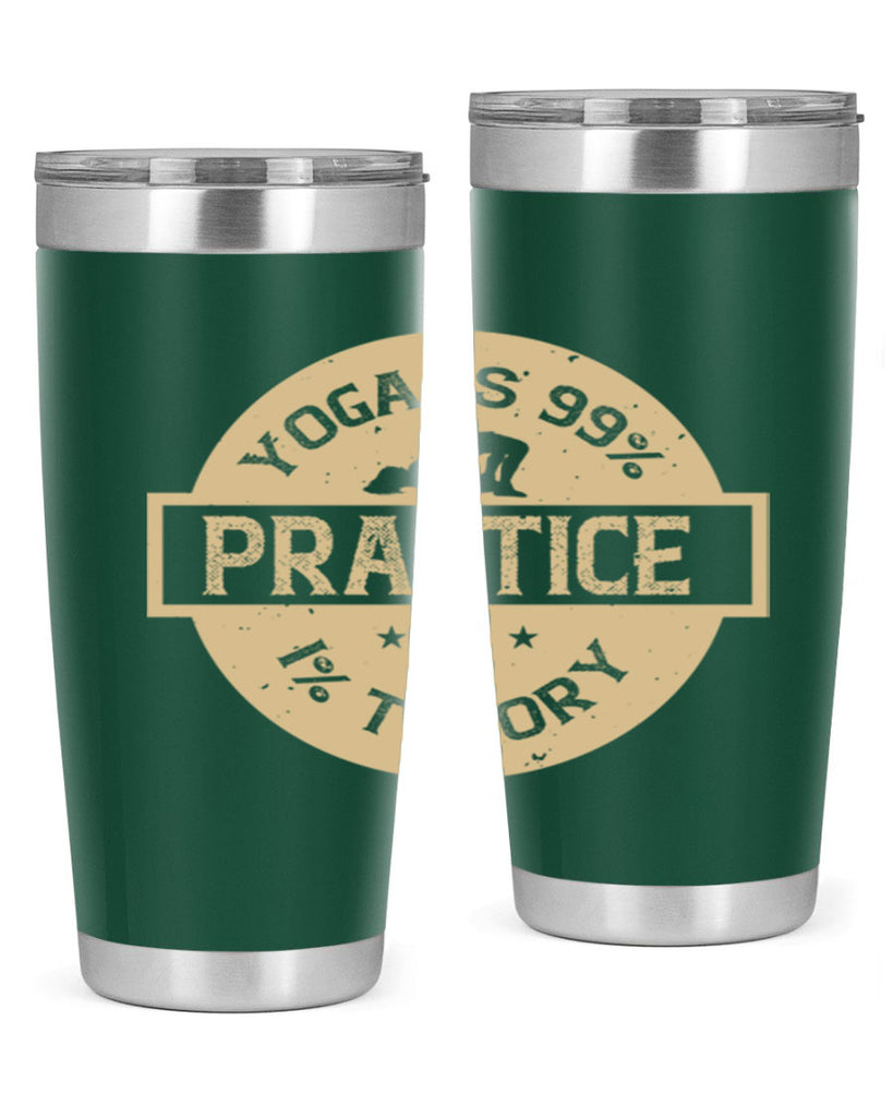 yoga is practice and theory 28#- yoga- Tumbler