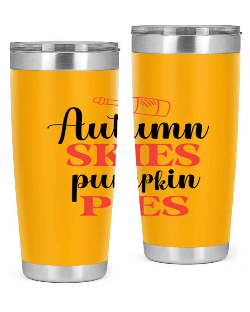 Autumn skies pumpkin pies 31#- fall- Tumbler