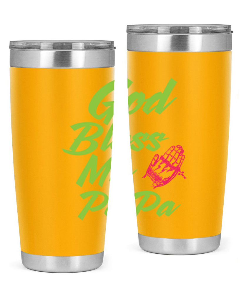 God Bless Papa 107#- grandpa - papa- Tumbler