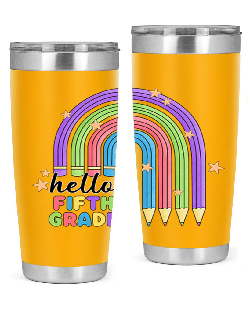 Hello 5th Grade Pencil Rainbow 13#- 5th grade- Tumbler