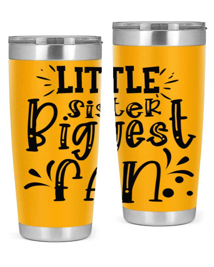 Little Sister Biggest Fan 2055#- baseball- Tumbler