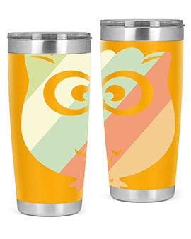 Owl Retro Style Vintage A TurtleRabbit 15#- owl- Tumblers