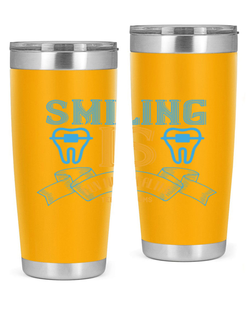 Smiling is Fun With Healthy Teeth Gums Style 20#- dentist- tumbler